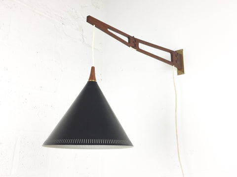 Mid century swing arm wall lamp