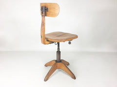 Swiss 1930s vintage industrial office chair by Stoll Giroflex - eyespy