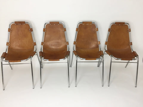 Set of 4 Charlotte Perriand Les Arcs chairs