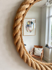 Rope mirror, Audoux & Minet. France 1950-60