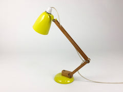 Maclamp by Terence Conran for Habitat. Yellow, wooden arm - eyespy