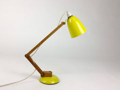 Maclamp by Terence Conran for Habitat. Yellow, wooden arm - eyespy