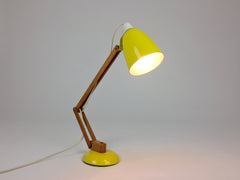 Maclamp by Terence Conran for Habitat. Yellow, wooden arm - eyespy