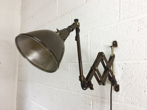 Bauhaus scissor arm wall lamp by Midgard