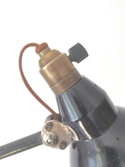 1930s Vintage Industrial desk/bench clamp lamp by Mazda, France - eyespy