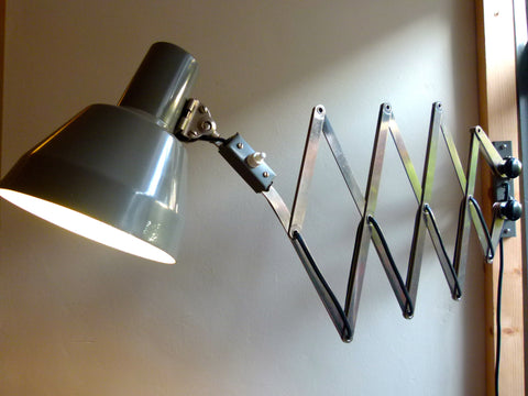 French wall mounted scissor lamp