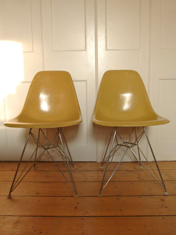 Vintage Eames Herman Miller DSR chairs