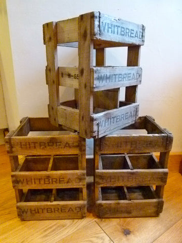 Antique wooden beer bottle crates