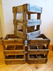 Antique wooden beer bottle crates - eyespy