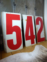 XXL vintage metal gas station numbers - eyespy