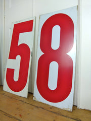 XXL vintage metal gas station numbers - eyespy