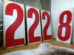 XXL vintage metal gas station numbers - eyespy