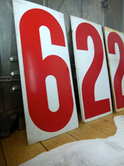 XXL vintage metal gas station numbers - eyespy
