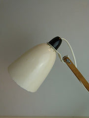 VINTAGE 60's HABITAT CONRAN MACLAMP WHITE WOODEN ARM - eyespy