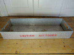 VINTAGE 'BRITISH AIRTOURS' METAL TRAY - eyespy
