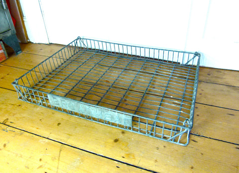 Large galvanised wire 'BROADHEAD' tray