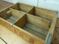 VINTAGE U.S 60s OSCAR'S SODA BOTTLE CRATE - 4 SECTIONS - eyespy