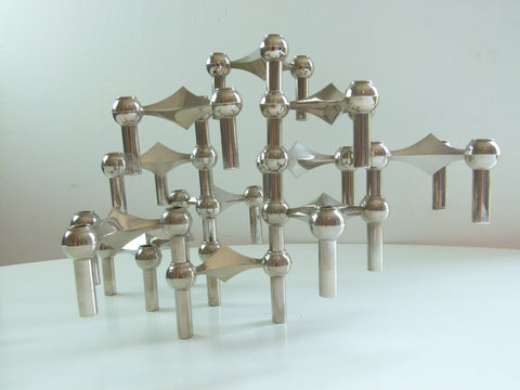 Nagel Modular Chrome Candlestick holders