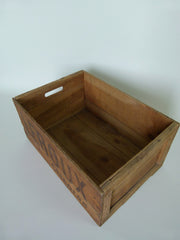 Vintage French Leroux wooden storage crate - eyespy