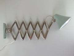 Pair of 60s French scissor arm extendable wall lamps - eyespy