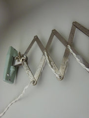 Pair of 60s French scissor arm extendable wall lamps - eyespy