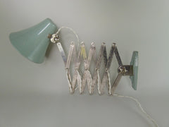 Pair of 60s French scissor arm extendable wall lamps - eyespy