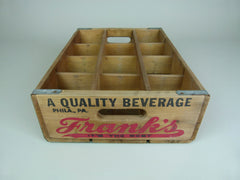 Vintage wooden 'Franks' soda crate - 12 section - eyespy
