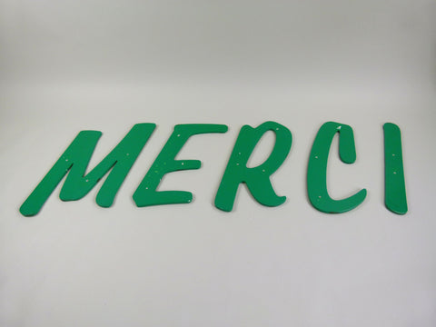 large 42cm vintage shop sign letters - merci
