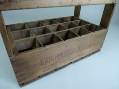 50s French wooden bottle storage crate - eyespy