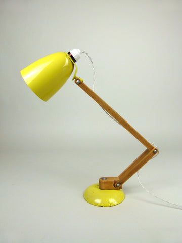 Habitat Conran Maclamp. Yellow, wooden arm