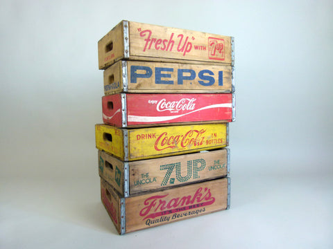 Vintage US soda crates