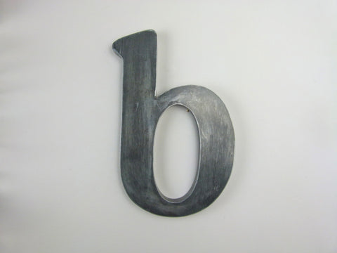 Vintage metal shop sign letter - b