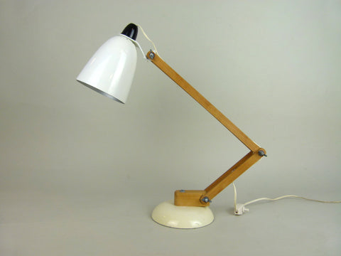 Habitat Conran Maclamp. White, wooden arm
