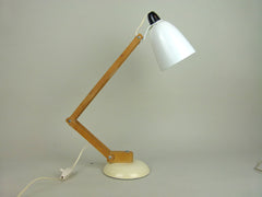 Habitat Conran Maclamp. White, wooden arm - eyespy