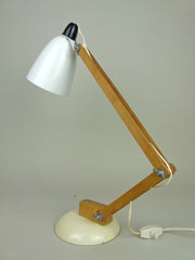 Habitat Conran Maclamp. White, wooden arm - eyespy