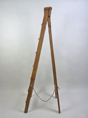 Antique pine 'lighting maintenance' step ladder - eyespy