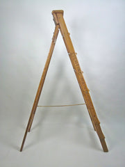 Antique pine 'lighting maintenance' step ladder - eyespy