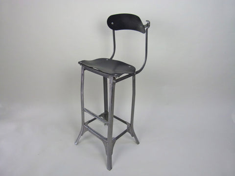 Vintage industrial factory machinist's chair by Tan Sad