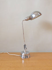 Midcentury chrome French desk lamp by Jumo - eyespy