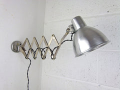 Vintage French scissor arm extendable wall lamp - eyespy
