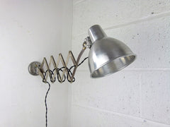 Vintage French scissor arm extendable wall lamp - eyespy