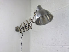 Vintage French scissor arm extendable wall lamp - eyespy