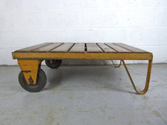 Vintage industrial factory trolley cart table - eyespy