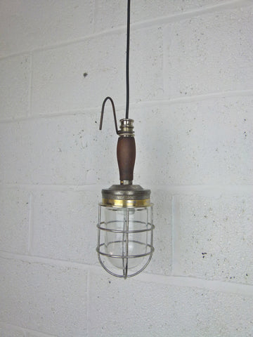 Vintage ship's engine room inspection lamp