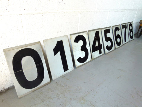 Vintage metal numbers