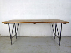 1940s pine and metal table - eyespy