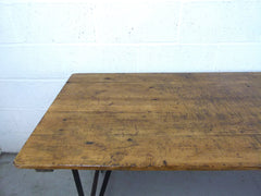 1940s pine and metal table - eyespy