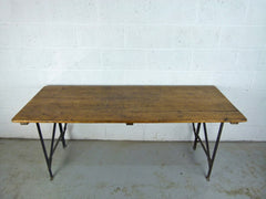 1940s pine and metal table - eyespy