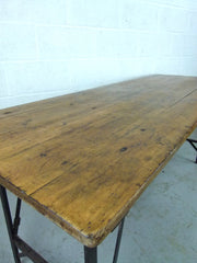 1940s pine and metal table - eyespy