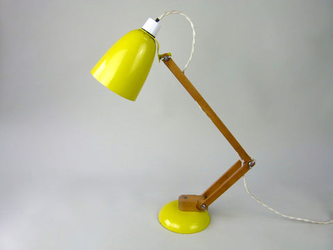 Habitat Conran Maclamp. Yellow, wooden arm